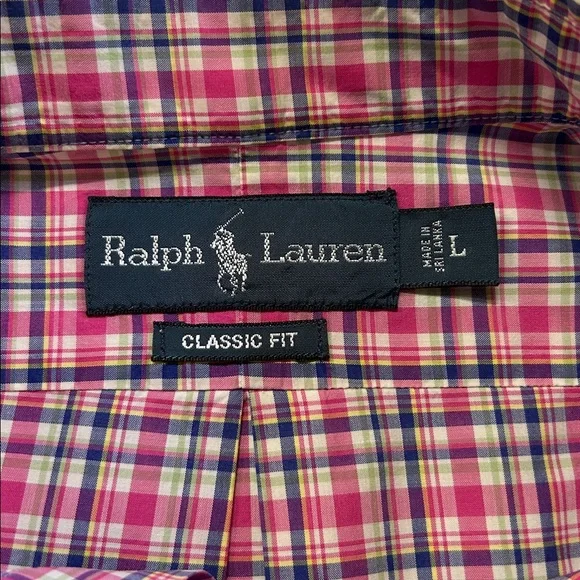 Ralph Lauren long sleeve button down collar shirt.  L - Picture 7 of 7